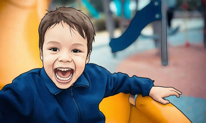 Child with ADHD is screaming